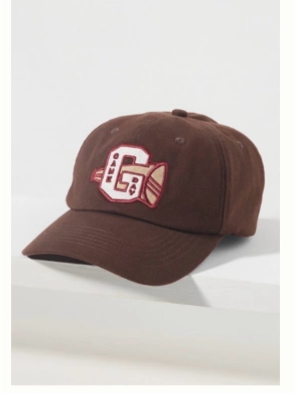 By Anthropologie Varsity Patch Baseball Cap brown game day NWT